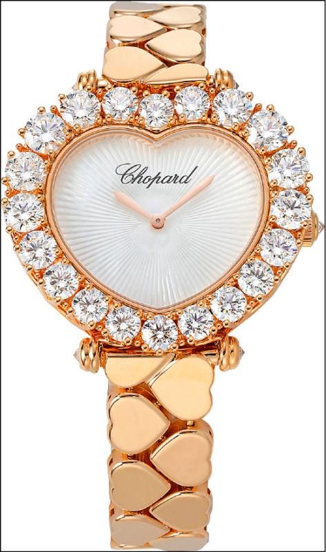 L'Heure du Diamant系列腕錶，搭載Chopard 10.01-C手動上鍊機芯，18K玫瑰金，防水深度30米，全球唯一作品，3,446,000元。