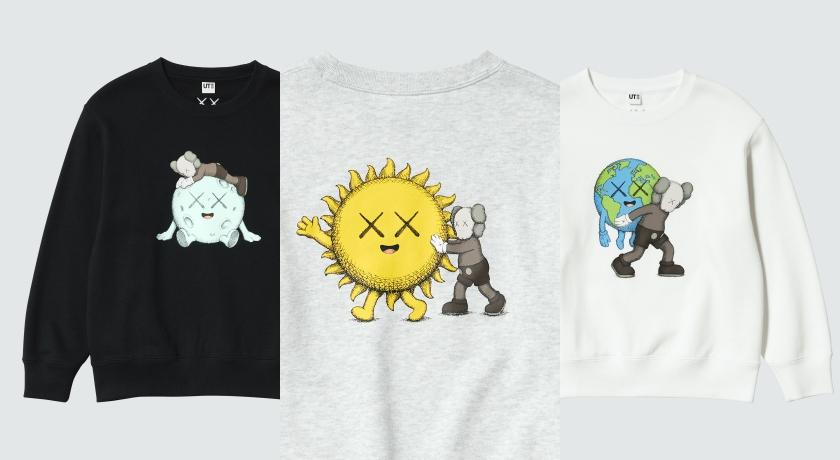KAWS為了全新聯名作，特別創作全新原創角色「月亮」、「太陽」與「地球」。