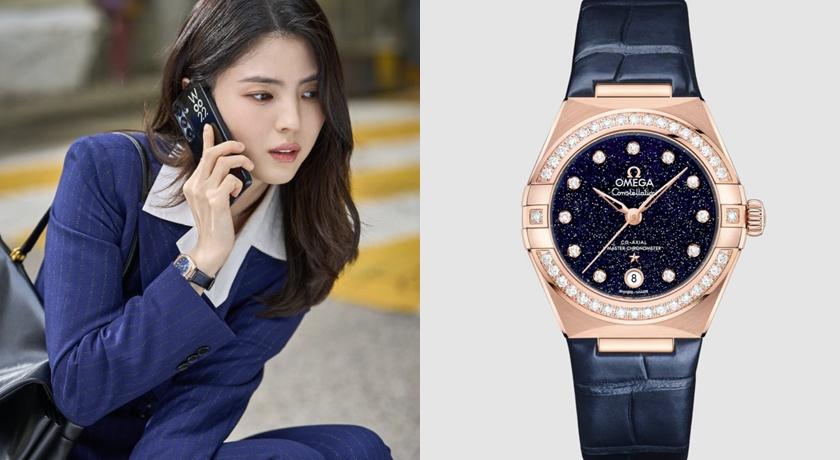 韓韶禧佩戴OMEGA星座系列Sedna™金錶殼29毫米腕錶，775,000元。