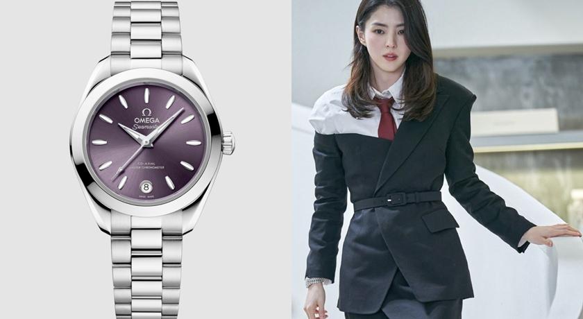 韓韶禧佩戴海馬Aqua Terra 150米系列30毫米腕錶，214,000元。