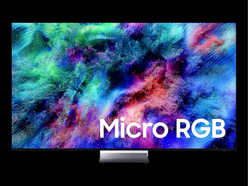 SAMSUNG 85型Micro RGB R95H 4K Vision AI智慧顯示器型號MRA85R95HAXXZW，208,900元／台（圖），加贈Samsung 32型4K FollowMe AI智慧聯網移動式螢幕組，限量10台。