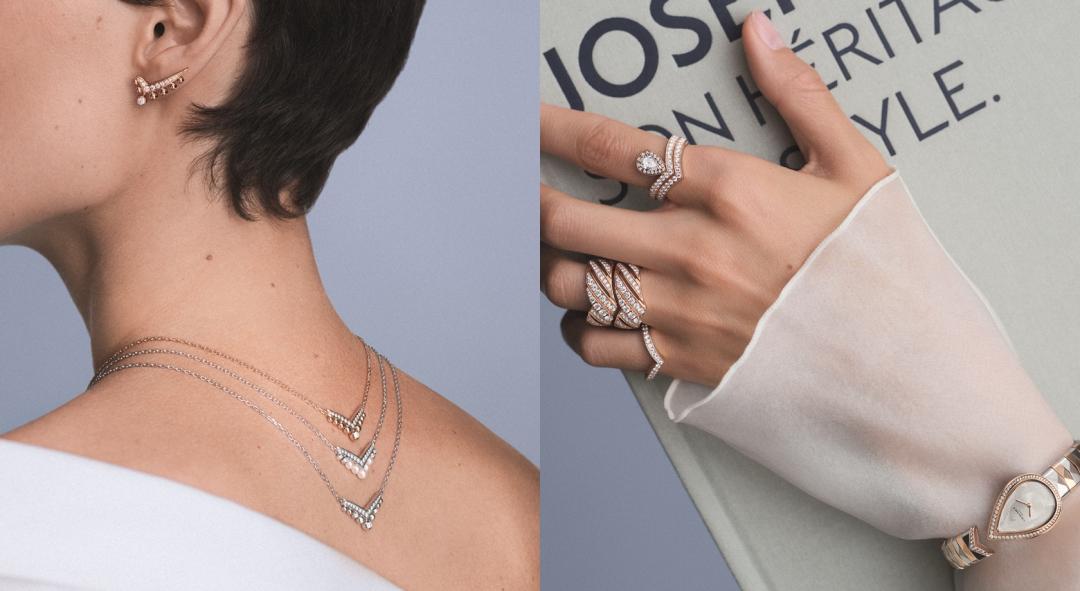 Chaumet Joséphine玩轉經典美學 珍珠金珠妝點招牌V形線條 梨形鑽戒優雅疊搭珠寶腕錶 Chaumet Joséphine玩轉經典美學 珍珠金珠妝點招牌V形線條 梨形鑽戒優雅疊搭珠寶腕錶