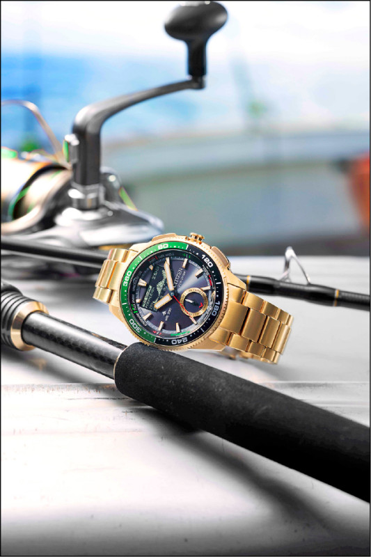 CITIZEN Promaster系列專為冒險而生，鍍金色JV3002-51E錶款，台灣限量20只，每只30,800元。