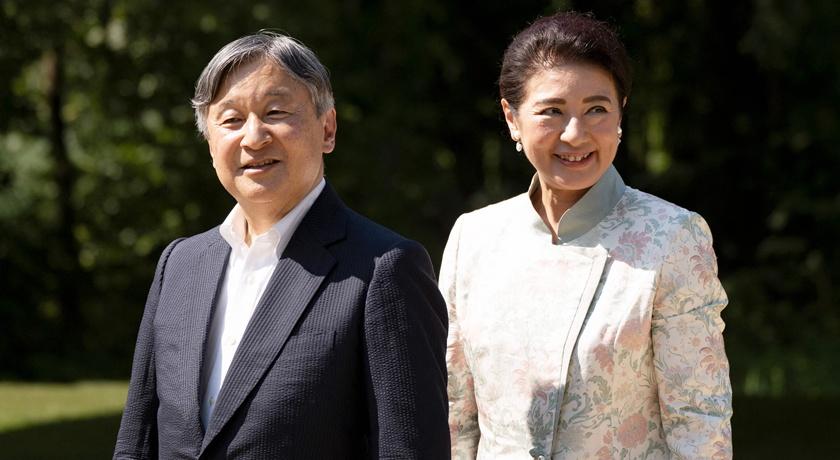 日本德仁天皇與雅子皇后。(法新社)