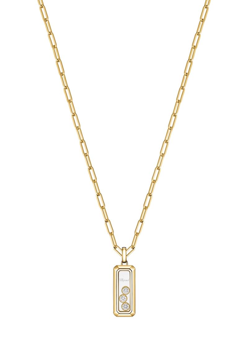 Happy Diamonds系列18K黃金吊墜項鍊。（Chopard提供）