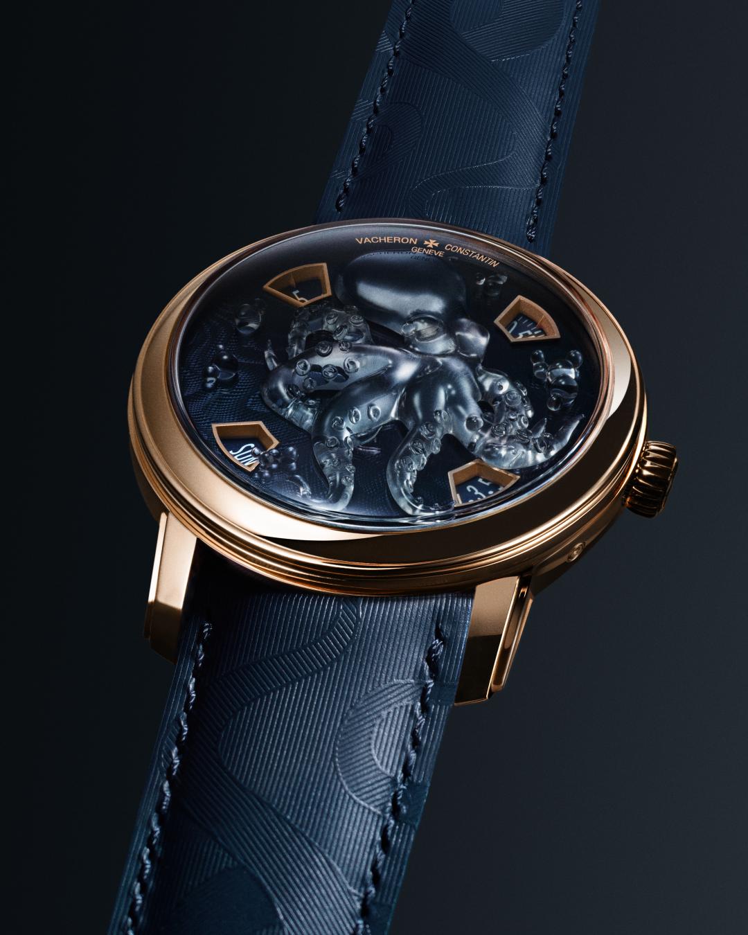 Métiers d’Art藝術大師系列致敬動物王國腕錶，玻璃章魚。