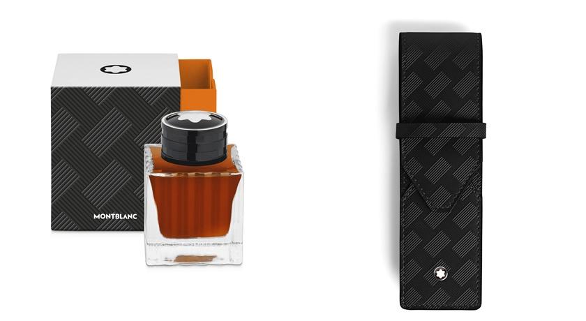 MONTBLANC星際行者Extreme系列50ml墨水瓶，1,800元；2支裝筆套10,500元。