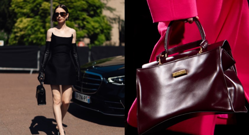 Balenciaga沙漏包褪去稜角柔軟變奏 新款Hourglass Avenue雙提把結構 卸下經典金屬B字釦改刻總部地址