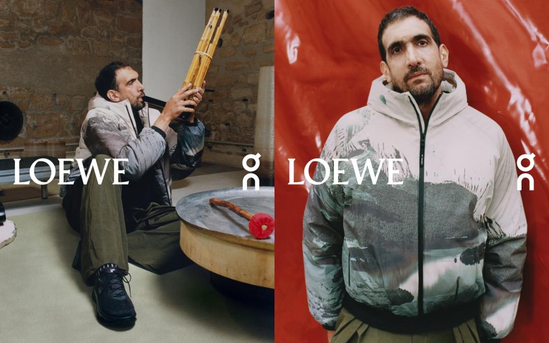 LOEWEＸON聯名系列男裝印花Puffer機能外套，售價NT$78,000元。