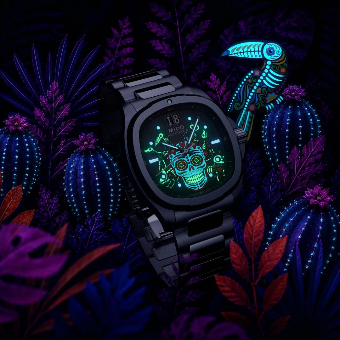3種Super-LumiNova夜光塗層，黑暗中的錶盤展現豐富層次。