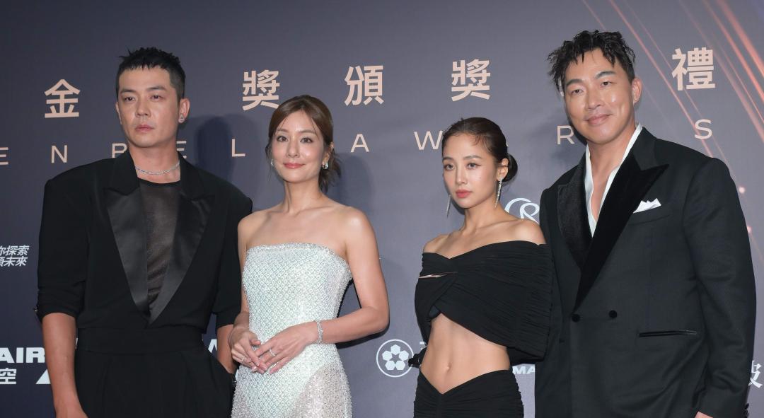 （左起）姚元浩、莎莎、吳映潔及郭泓志。（攝影新聞組攝）