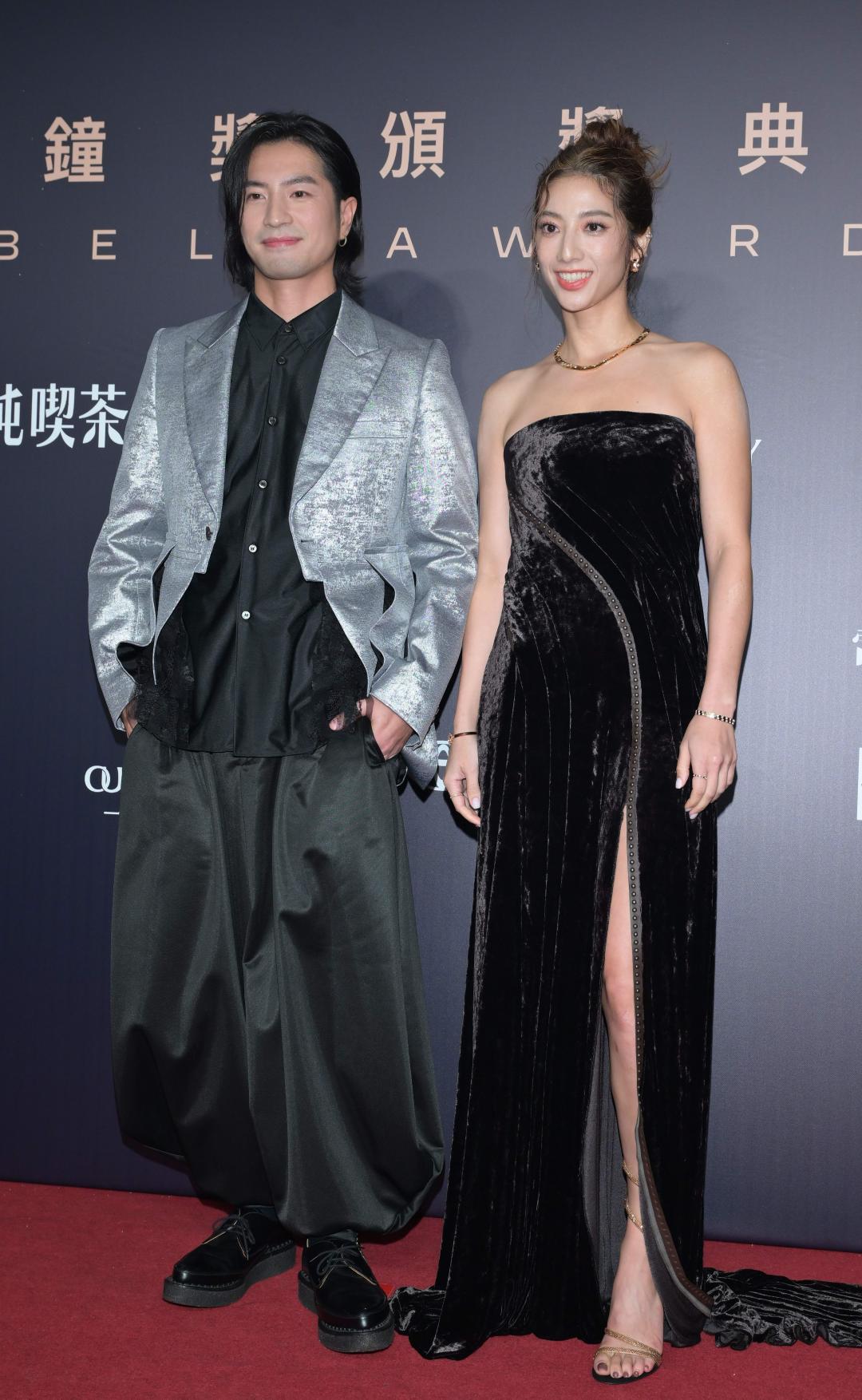 瑞瑪席丹 (圖右)與福地祐介一起走紅毯。（攝影新聞組攝）