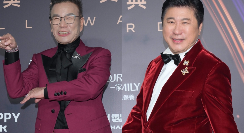 金鐘最強幸運色！胡瓜、沈玉琳撞色「勃根地紅西裝」竟雙雙抱回大獎