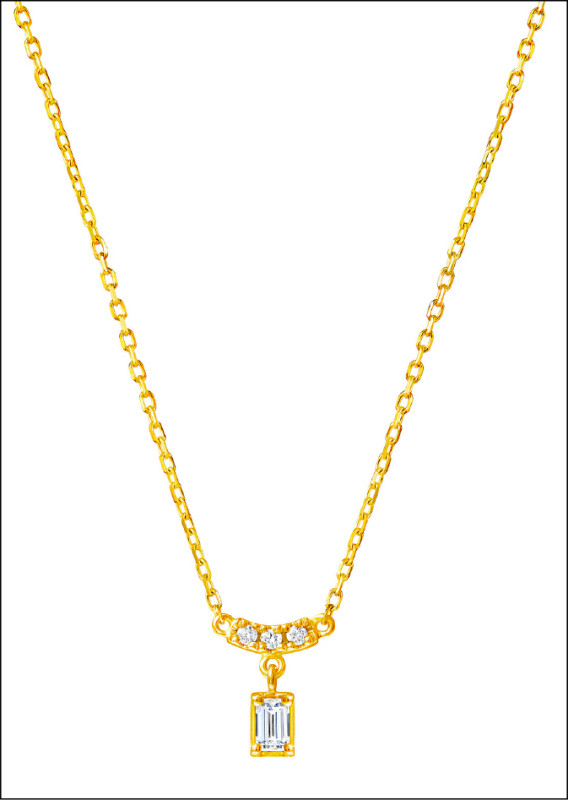 AHKAH chandelier sway solo項鍊，18K黃金鑲鑽，20,900元。