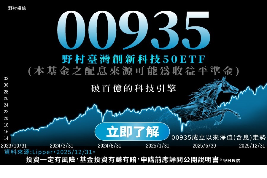 野村投信 00935布局創新科技新浪潮！