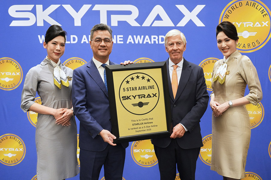 星宇航空再獲國際最高肯定 蟬聯五星航空奪全球最整潔航空第一名