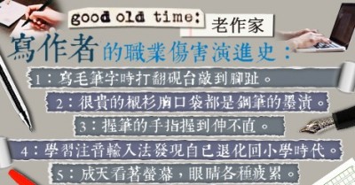 THE GOOD OLD TIMES》寫作職業傷害的進化史