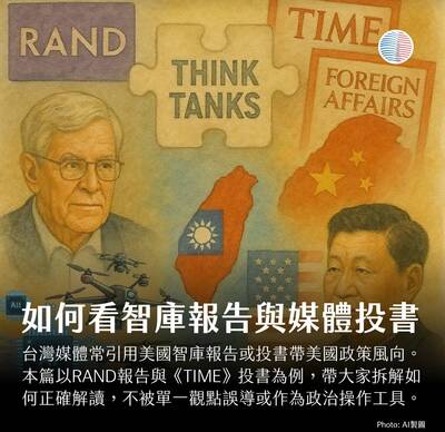 美台觀測站》如何看待智庫報告與媒體投書