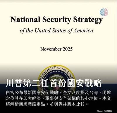 美台觀測站》白宮公布川普第二任期的首份國家安全戰略