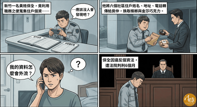 法操》【法操小教室】保全員洩漏住戶個資給房仲，什麼情況會違反個資法？