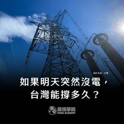 黑熊學院》如果明天突然沒電 台灣能撐多久？