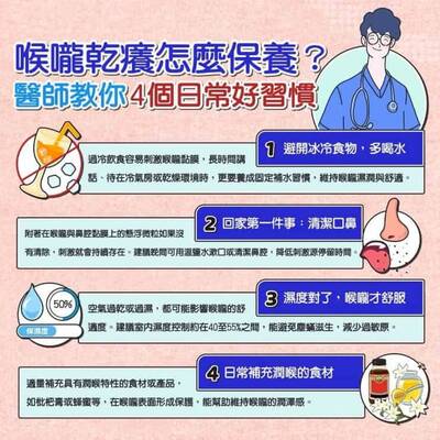 照護線上》梅雨季喉嚨乾癢、反覆咳嗽？醫曝「日常保養方法＋潤喉食譜」喉嚨不再卡卡！