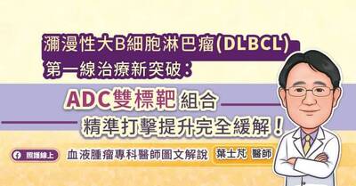 照護線上》瀰漫性大B細胞淋巴瘤（DLBCL）第一線治療新突破：『ADC雙標靶』組合精準打擊提升完全緩解！血液腫瘤專科醫師圖文解說