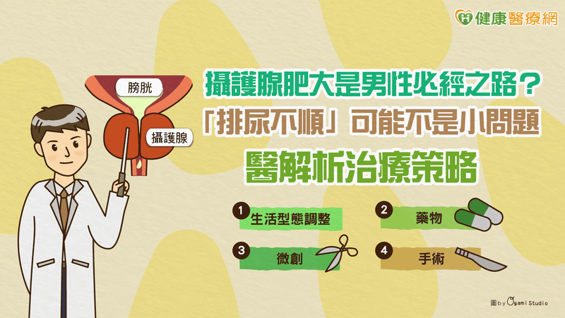 健康醫療網》攝護腺肥大是男性必經之路？「排尿不順」可能不是小問題 醫解析治療策略