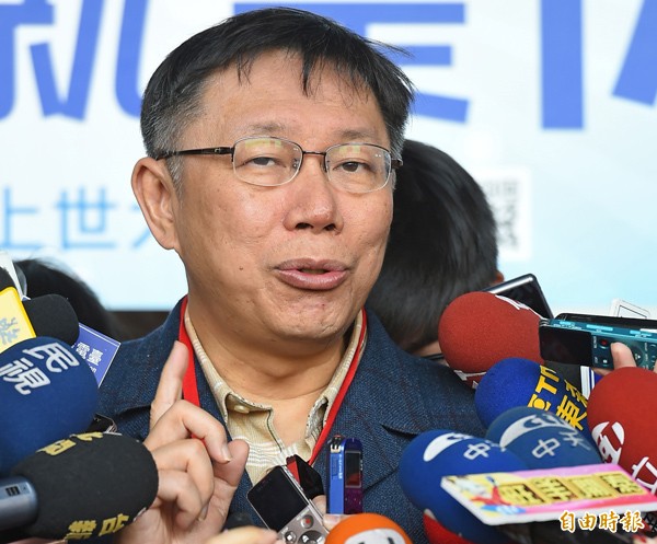 台北市長柯文哲。(記者張嘉明攝) 台北市長柯文哲。(記者張嘉明攝)