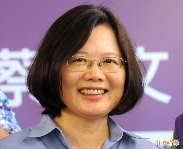 民進黨總統參選人蔡英文。（資料照，記者劉信德攝）