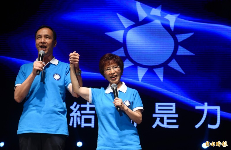 面臨政黨輪替危機，朱立倫提出三個讓國民黨繼續執政理由。（記者張嘉明攝）