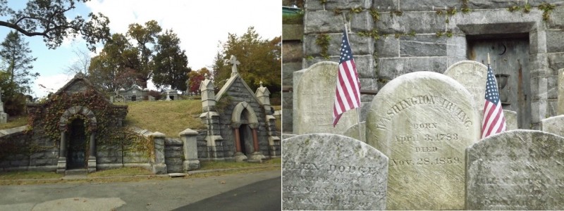 Sleepy Hollow Cemetery是從火車站往東走到一個小山丘上的墓園，已經有166年的歷史。（圖：作者提供）