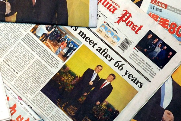 國際媒體用「台灣總統」馬英九來報導馬習會，框不住台灣的獨立自主性。（歐新社）