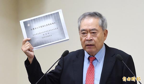 國民黨基層黨員、文史工作者武之璋。（資料照，記者朱沛雄攝）