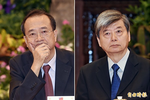 許宗力（圖左）配蔡炯燉（圖右）。（記者方賓照攝）