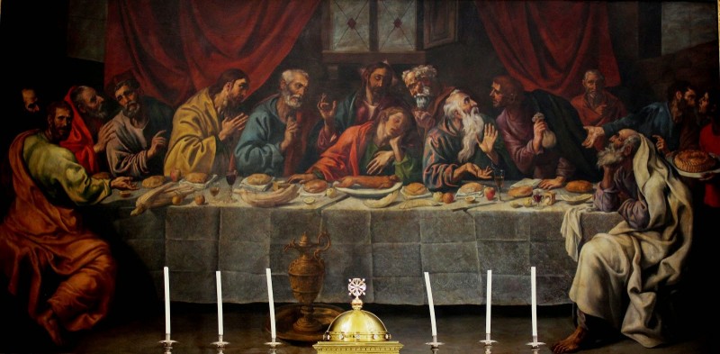 西班牙畫家特立斯坦，以烤天竺鼠取代聖餅，成為《最後的晚餐》，作品收藏於西班牙托雷多庫埃瓦的聖地牙哥使徒教堂。（圖：網路）