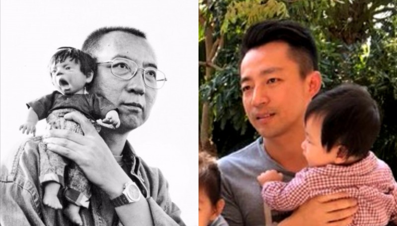 劉曉波（左）與汪小菲（右）。（歐新社檔案照／翻攝微博））