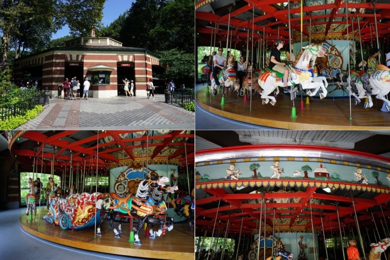 中央公園裡的Central Park Carousel是紐約歷史最久，規模最大的旋轉木馬，圓頂上還有愛神丘比特的雕像。不僅適合親子活動，也是情侶約會的熱門地點。（圖：作者提供）
