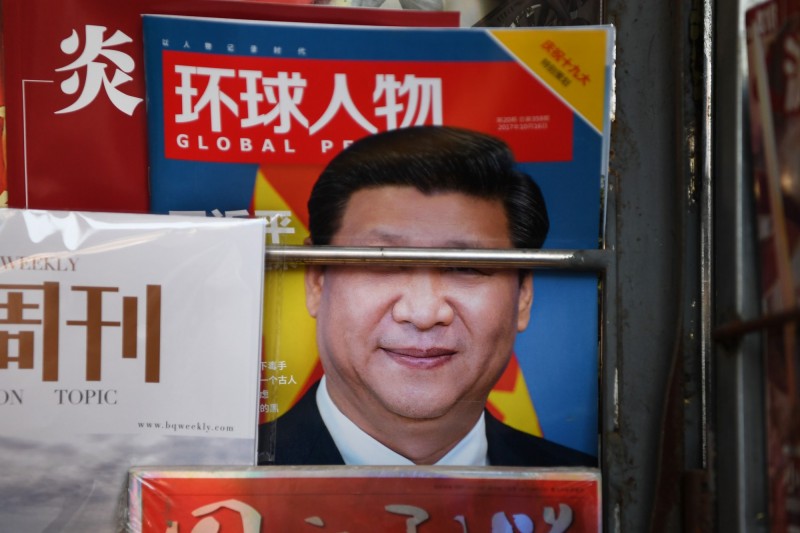 中共十九大正在改變中國，習近平思想寫入黨章，對台彷彿醞釀一種和統、武統辯證而來的逼統鋪陳。（資料照，法新社）
