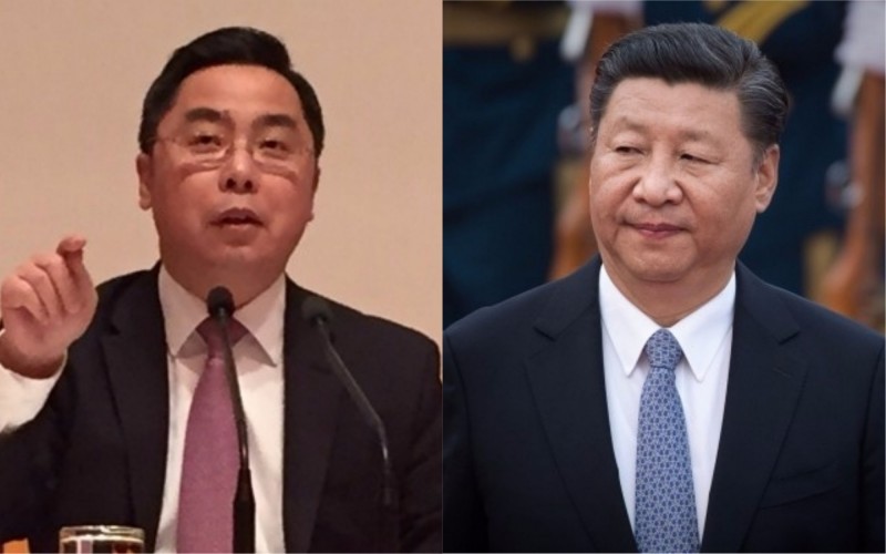 中國對台恫嚇近來快速升溫，接近歇斯底里狀態。中國駐美公使李克新（左）狂言，「美國軍艦抵達高雄之日，就是解放軍武力統一台灣之時」。（報社合成照，記者曹郁芬攝／法新社）