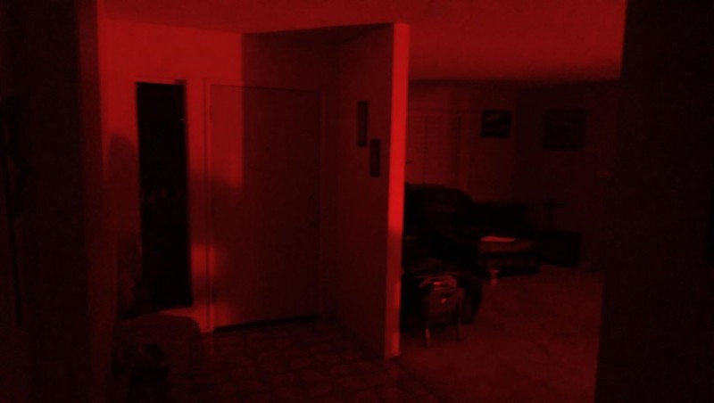 我看它，它是一道影子，它在走動，它看不到我，未有警車聲。