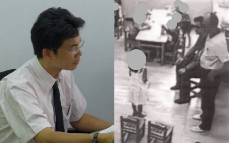 花蓮地檢署檢察官林俊佑（左）愛女心切，懷疑女兒在幼兒園被霸凌，竟帶刑警闖學校辦私案。（記者王錦義翻攝／立委李麗芬辦公室提供）
