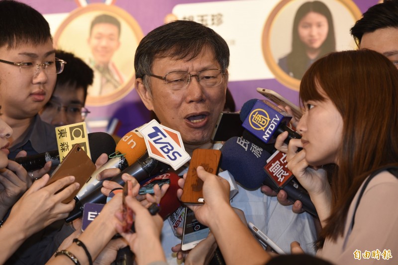 二○一四年地方公職選舉，柯文哲是被寄以厚望的。（資料照）