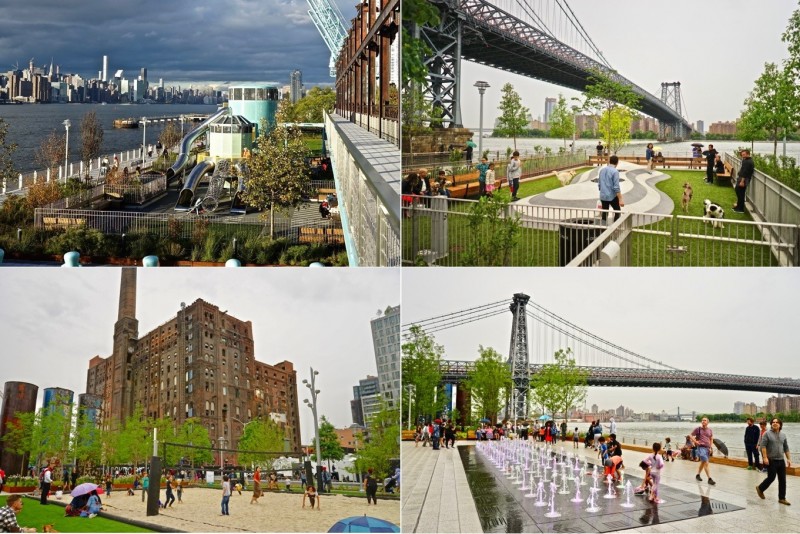 除了歷史元素，Domino Park提供民眾休閒生活的要件如兒童遊戲區，狗公園和運動設施都相當齊全，並且有設計感。（圖：作者提供）