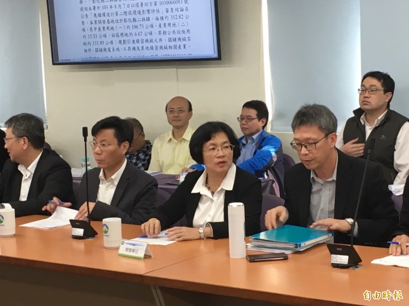 彰化縣長王惠美二十七日親赴環保署，參加二林精密機械園區的環評會議。 （資料照）