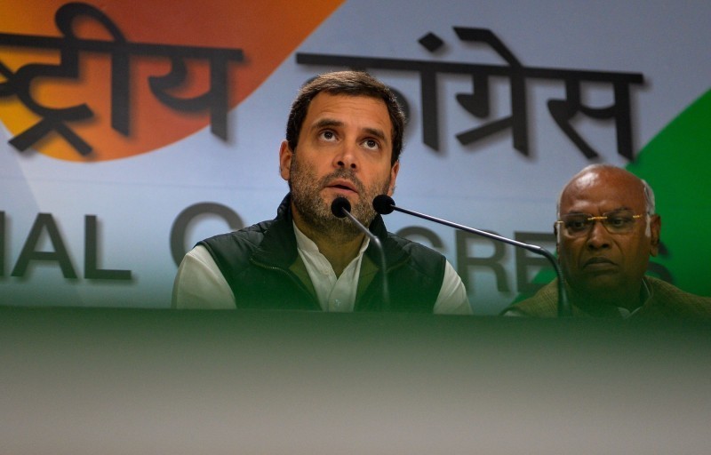出身印度政治名門的印度國大黨黨主席拉胡爾．甘地（Rahul Gandhi），已於今年7月3日為選舉慘敗下台負責。（法新社）