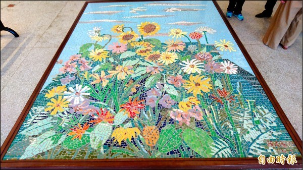 這幅是顏水龍於1972年創作的「熱帶植物」，由日本小林家族捐贈台南市美術館。（記者劉婉君攝）。（資料照）