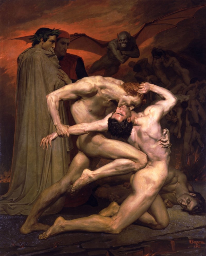 【圖 4】William Adolphe-Bouguereau, Dante and Virgil in Hell,1850. Oil on canvas, 280 x 225 cm, Musée d’Orsay.