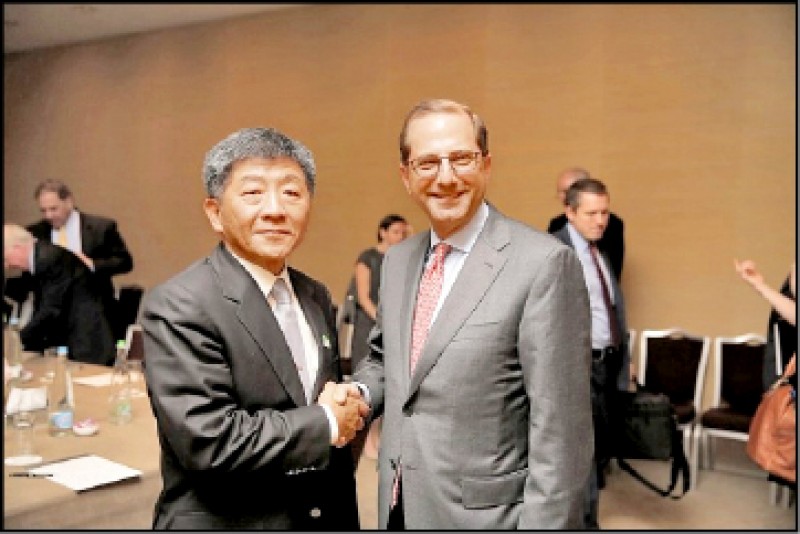 阿札爾之前在台灣參與世衛活動的議題上，數度表態支持，並在世衛大會期間，與台灣衛福部長舉行雙邊晤談。（資料照）