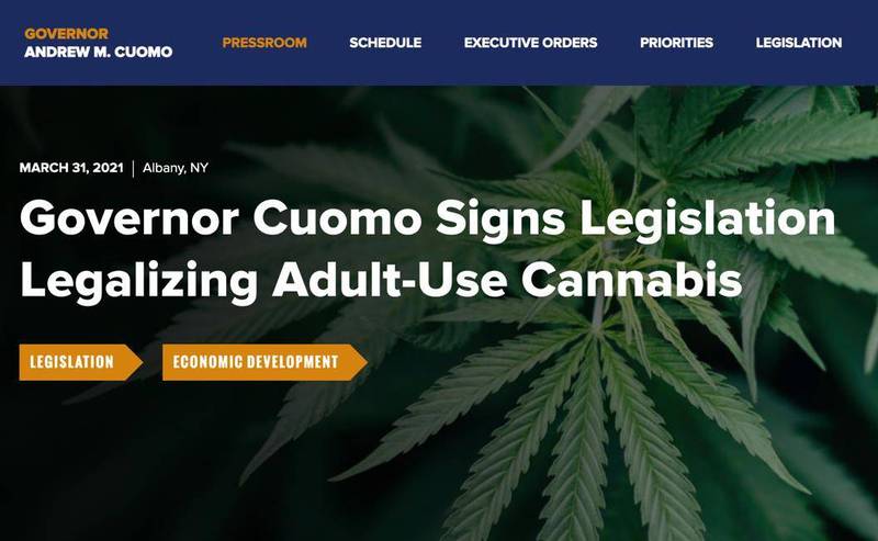 紐約地途 紐約娛樂性大麻合法化 自由評論網